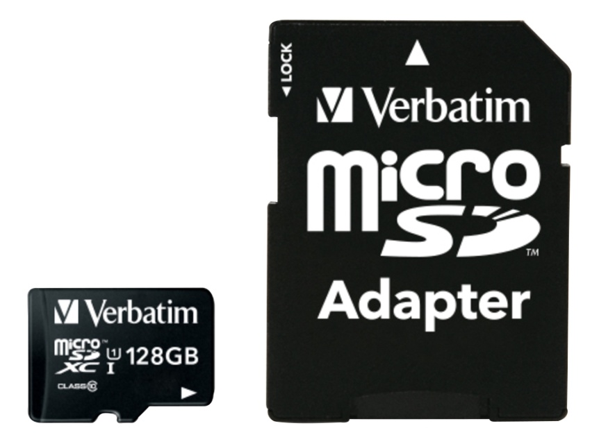 Verbatim SD Micro (SDXC) Class 10 m. adapter 128 GB