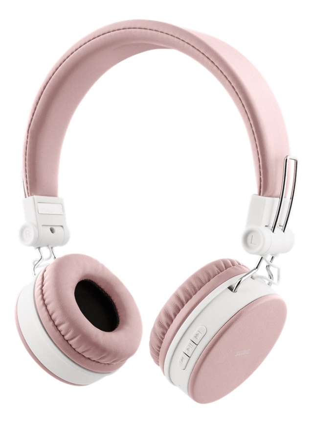 STREETZ Foldable on-ear BT headset, 3.5 mm, pink