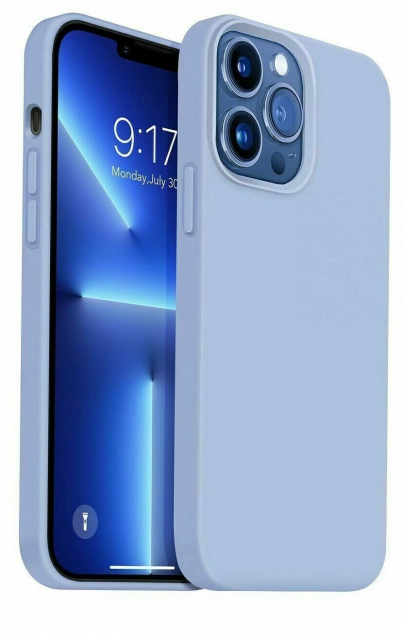 Silicone hoesje voor Iphone 14 Pro Max, Lichtblauw