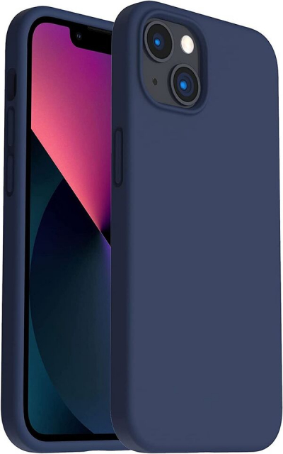 Siliconen hoesje voor Iphone 14, Donkerblauw