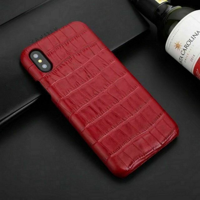 Leren hoesje voor iPhone XS Max, Rood