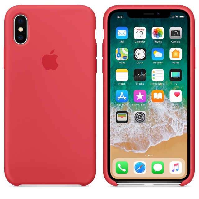 Apple iPhone XS Max origineel silicone hoesje in rode kleur