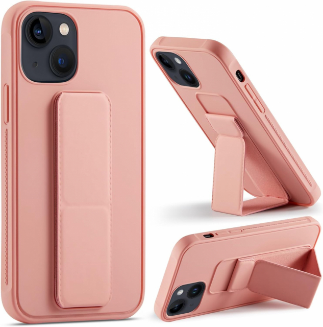 Siliconen hoesje met standaard voor iPhone 11 Pro Max, Roze