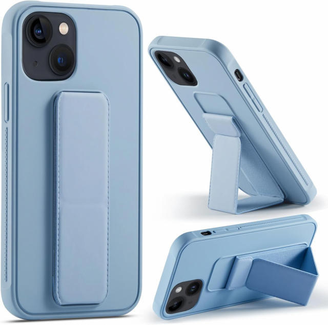 Siliconen hoesje met standaard voor iPhone 11 Pro Max, Blauw
