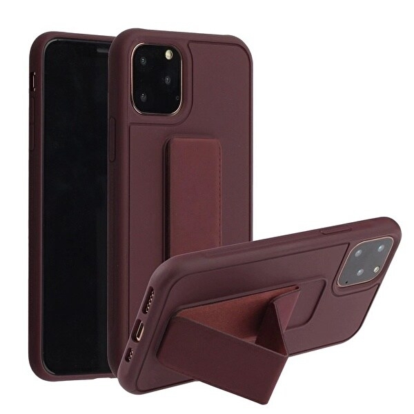 Siliconen hoesje met standaard voor iPhone 11 Pro Max