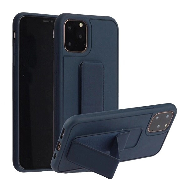 Siliconen hoesje met standaard voor iPhone 11 Pro Max