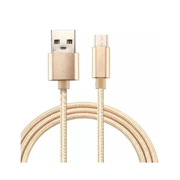 Korte micro-usb naar USB-oplader 20 cm Goud