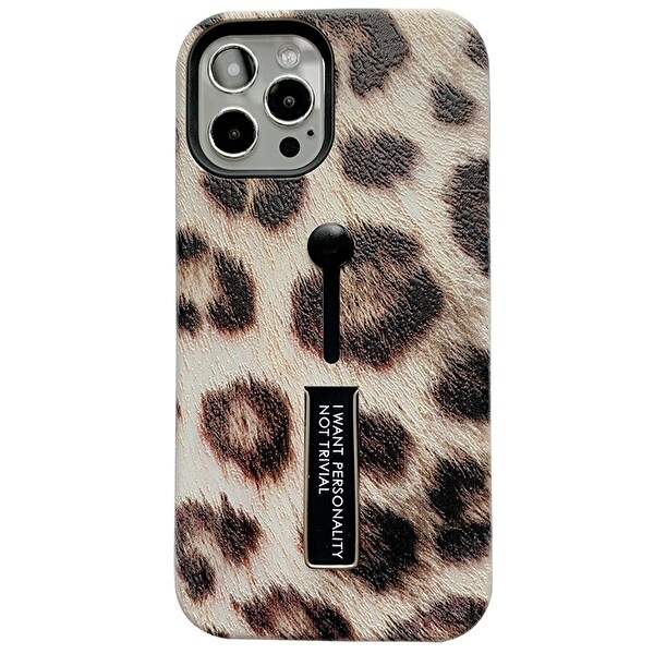 Fashion hoesje met vingerhouder - iPhone 12 Pro Max, Licht Leeuw