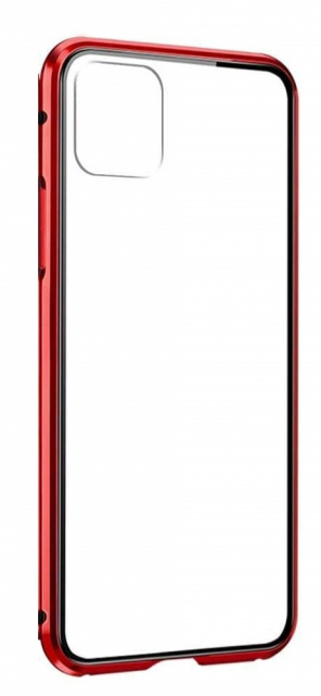 Stijlvol hoesje met gekleurde randen voor iPhone 12 Pro Max, Rood
