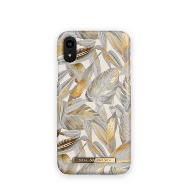 iDeal of Sweden Mobielhoesje Platinum Leaves voor iPhone XR