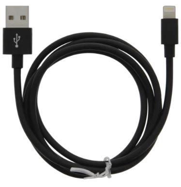 Kabel USB-A - Lightning 2,4A, 1m, Zwart