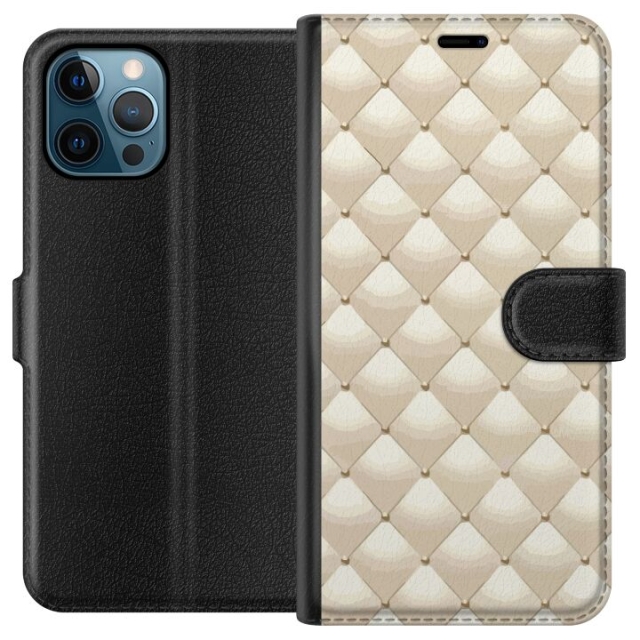 Portemonnee-hoesje voor Apple iPhone 12 Pro Max met Goudglans ontwerp