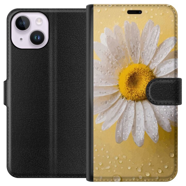 Portemonnee-hoesje voor Apple iPhone 14 met Porseleinbloem ontwerp