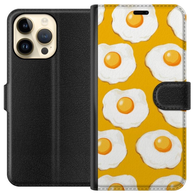 Portemonnee-hoesje voor Apple iPhone 14 Pro Max met Gebakken ei ontwerp