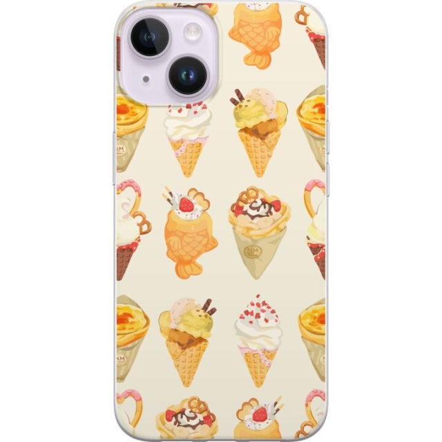 Mobiele hoes voor Apple iPhone 15 Plus met Glasachtig ontwerp