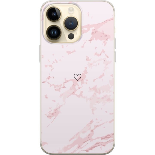 Mobiele hoes voor Apple iPhone 15 Pro Max met Roze Hart ontwerp