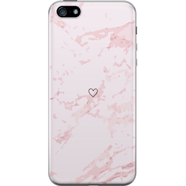 Mobiele hoes voor Apple iPhone 5 met Roze Hart ontwerp