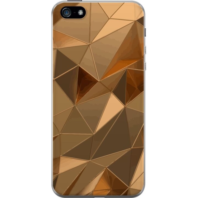 Mobiele hoes voor Apple iPhone 5 met 3D Goud ontwerp