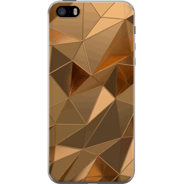 Mobiele hoes voor Apple iPhone 5s met 3D Goud ontwerp