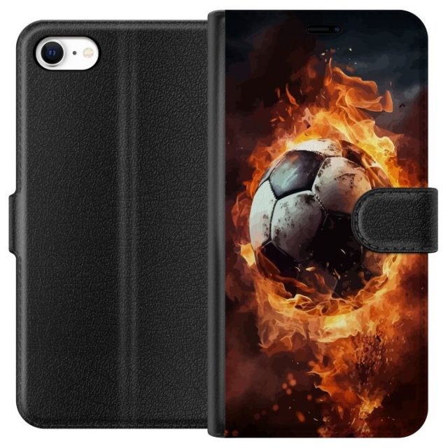 Portemonnee-hoesje voor Apple iPhone 6 met Voetbal ontwerp