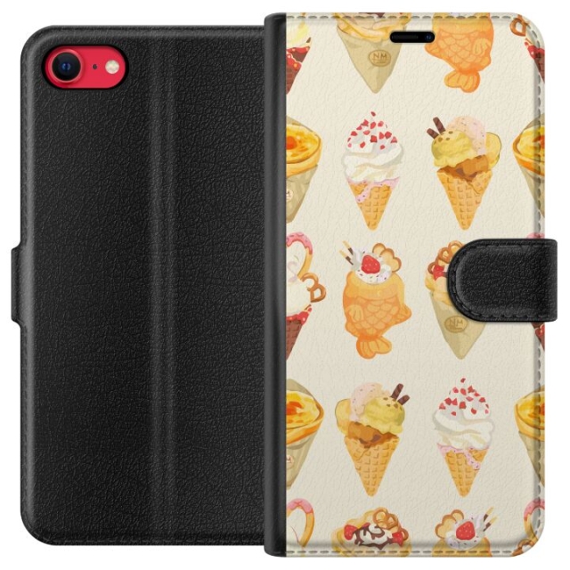 Portemonnee-hoesje voor Apple iPhone 7 met Glasachtig ontwerp