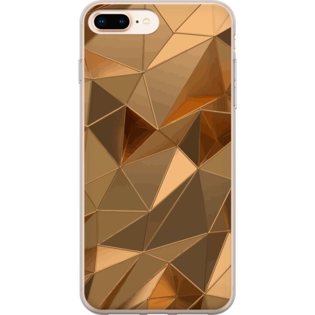 Mobiele hoes voor Apple iPhone 7 Plus met 3D Goud ontwerp