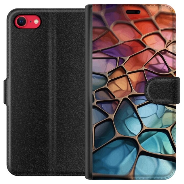 Portemonnee-hoesje voor Apple iPhone SE (2020) met Metallic patroon ontwerp