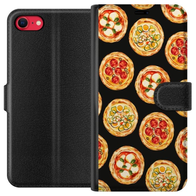 Portemonnee-hoesje voor Apple iPhone SE (2020) met Pizza ontwerp