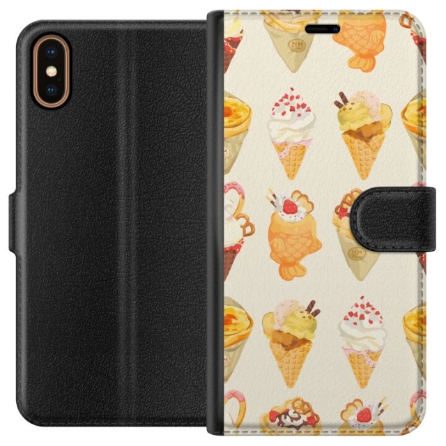 Portemonnee-hoesje voor Apple iPhone X met Glasachtig ontwerp