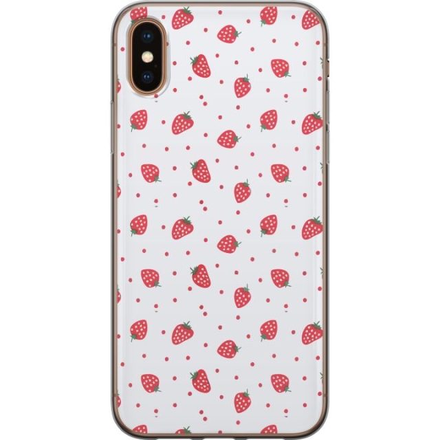 Mobiele hoes voor Apple iPhone XS Max met Aardbeien ontwerp