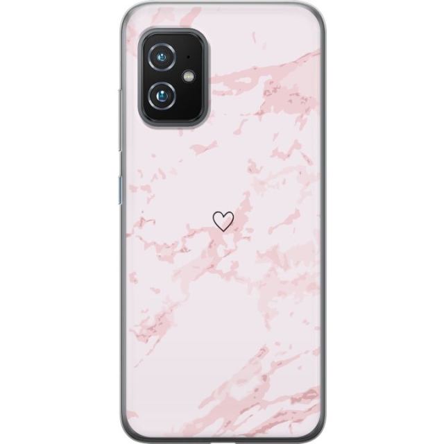 Mobiele hoes voor Asus Zenfone 8 met Roze Hart ontwerp