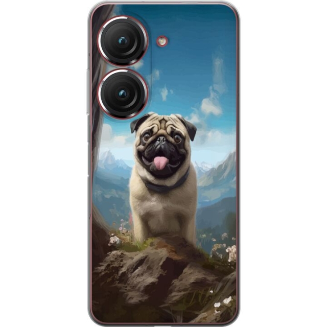 Mobiele hoes voor Asus Zenfone 9 met Blije Hond ontwerp