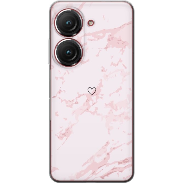 Mobiele hoes voor Asus Zenfone 9 met Roze Hart ontwerp