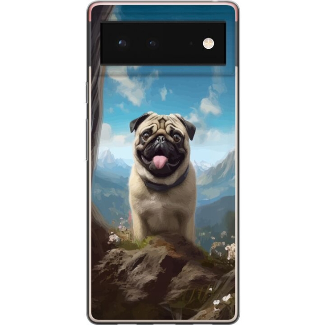 Mobiele hoes voor Google Pixel 6 met Blije Hond ontwerp