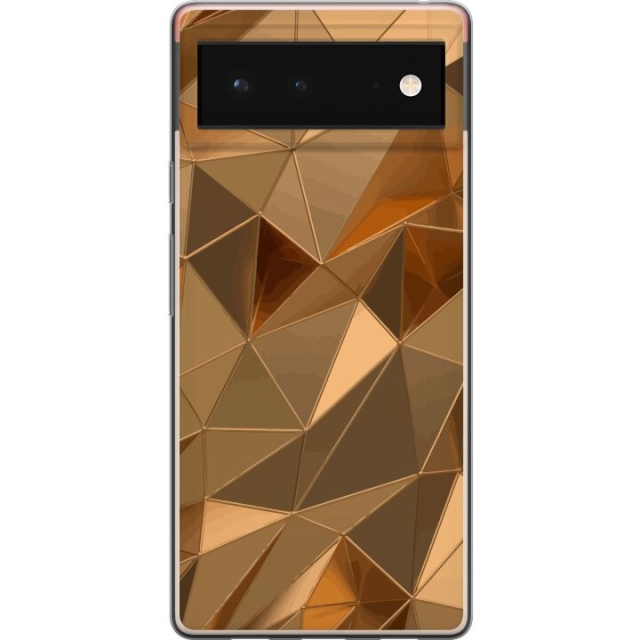 Mobiele hoes voor Google Pixel 6 met 3D Goud ontwerp