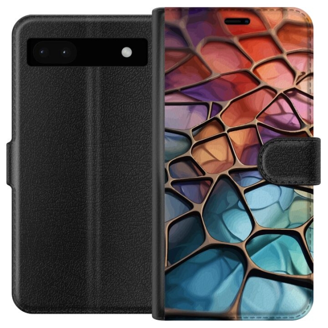 Portemonnee-hoesje voor Google Pixel 6a met Metallic patroon ontwerp