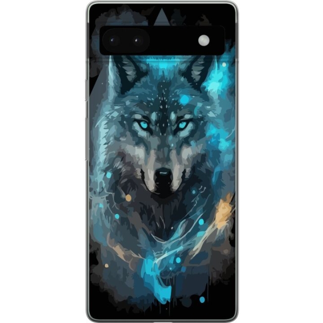 Mobiele hoes voor Google Pixel 6a met Wolf ontwerp