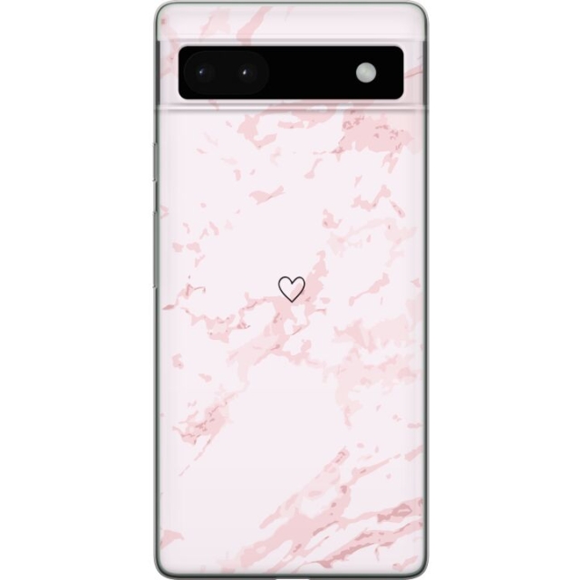 Mobiele hoes voor Google Pixel 6a met Roze Hart ontwerp
