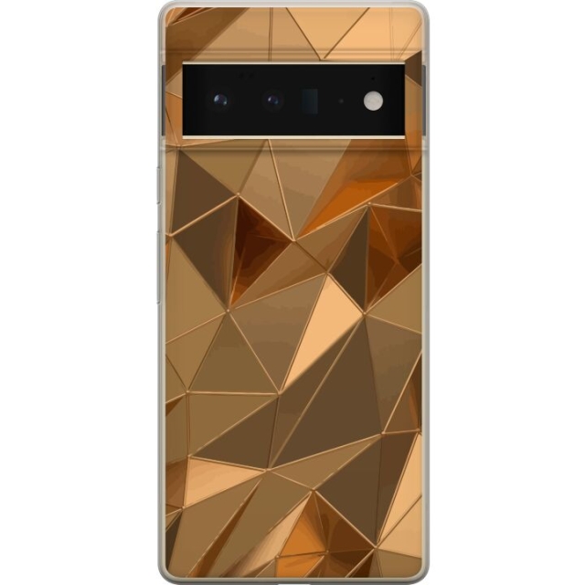 Mobiele hoes voor Google Pixel 6 Pro met 3D Goud ontwerp