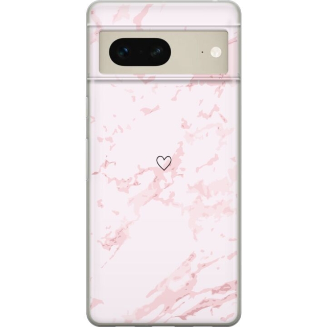 Mobiele hoes voor Google Pixel 7 met Roze Hart ontwerp