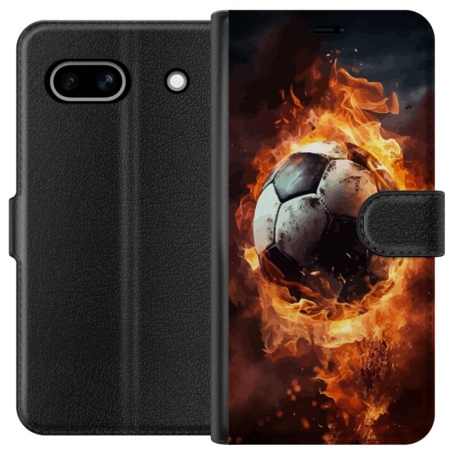 Portemonnee-hoesje voor Google Pixel 7a met Voetbal ontwerp
