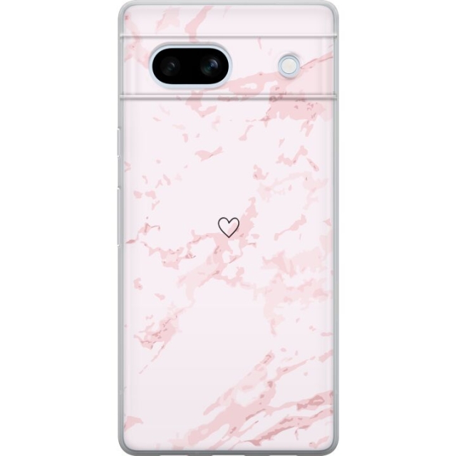Mobiele hoes voor Google Pixel 7a met Roze Hart ontwerp