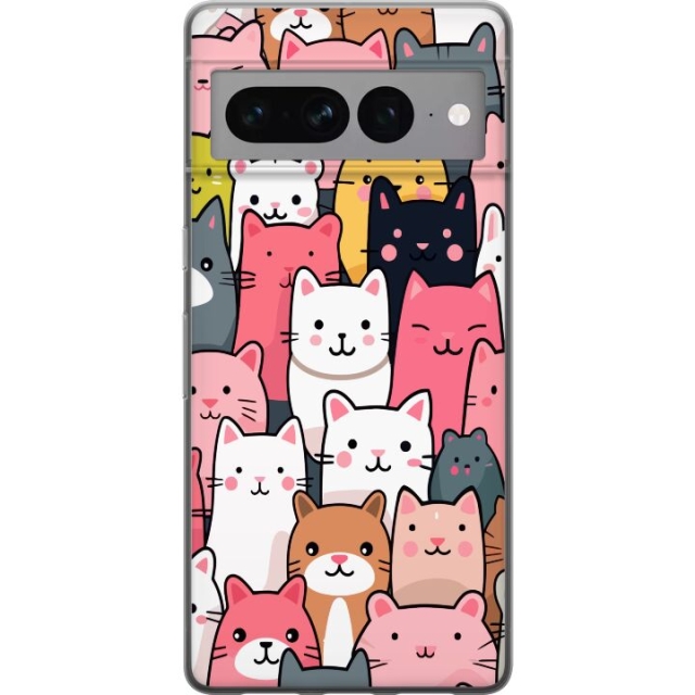 Mobiele hoes voor Google Pixel 7 Pro met Kattenpatroon ontwerp