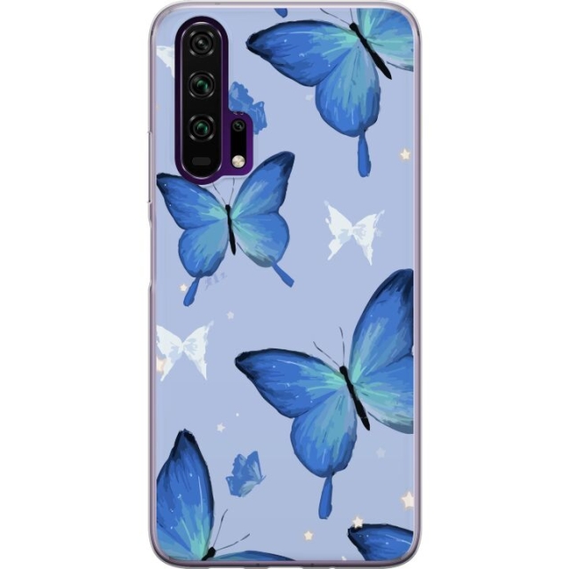 Mobiele hoes voor Honor 20 Pro met Blauwe vlinders ontwerp