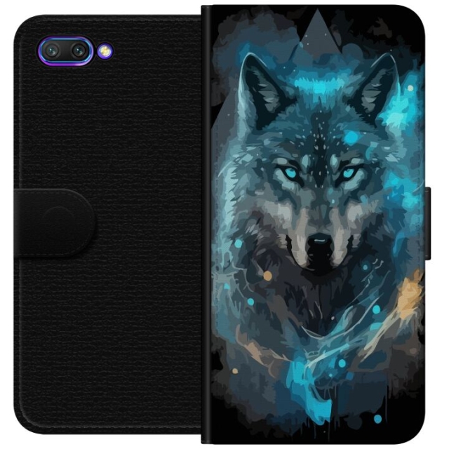 Portemonnee-hoesje voor Honor 10 met Wolf ontwerp