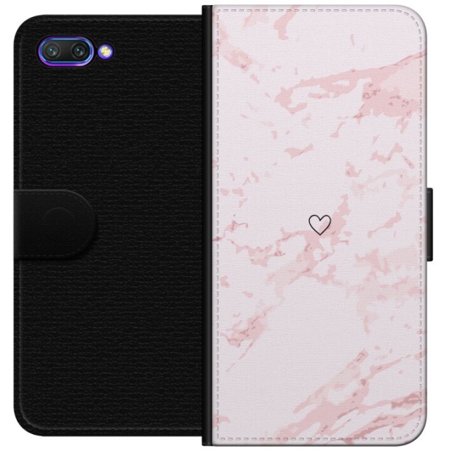 Portemonnee-hoesje voor Honor 10 met Roze Hart ontwerp
