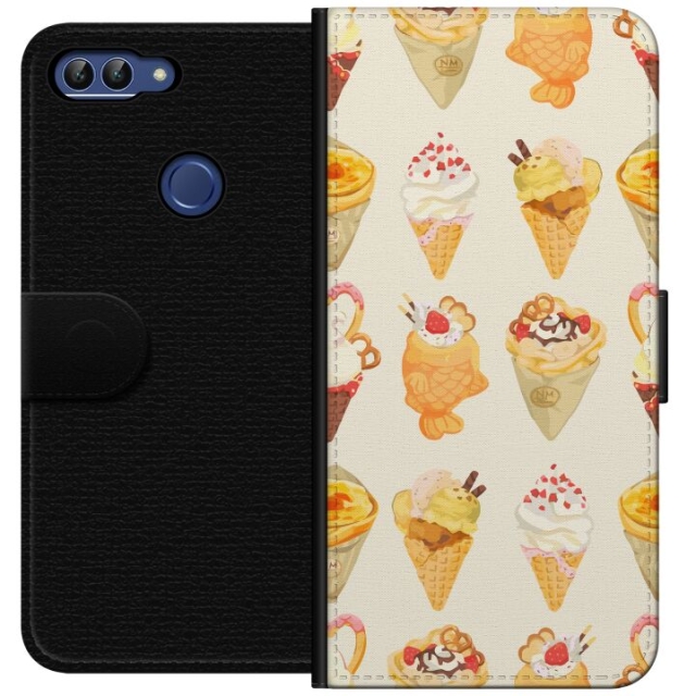 Portemonnee-hoesje voor Huawei P smart met Glasachtig ontwerp