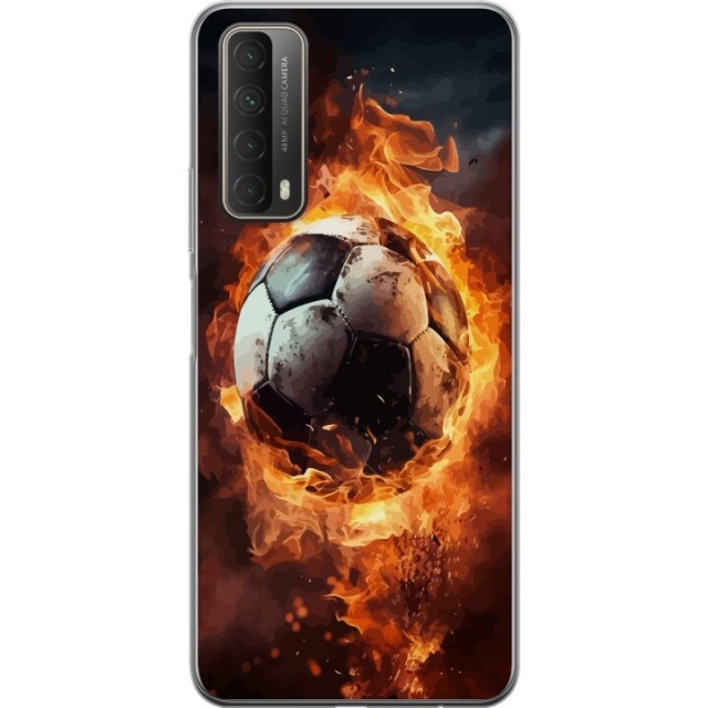 Mobiele hoes voor Huawei P smart 2021 met Voetbal ontwerp