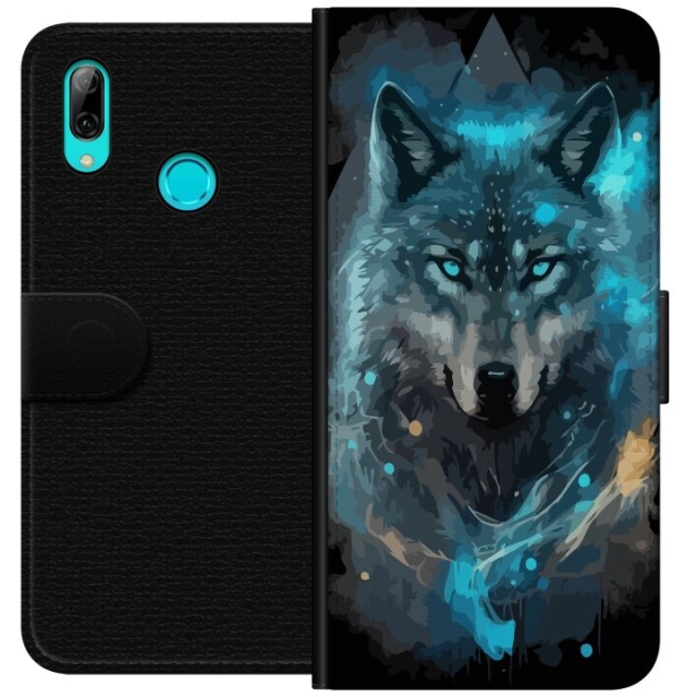 Portemonnee-hoesje voor Huawei P smart 2019 met Wolf ontwerp