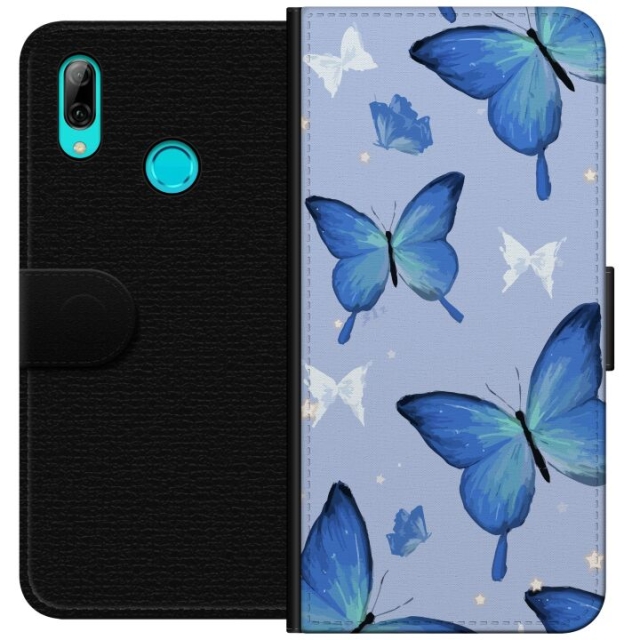 Portemonnee-hoesje voor Huawei P smart 2019 met Blauwe vlinders ontwerp
